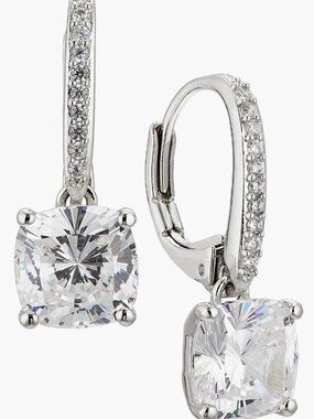 NWT Nadri Modern Luv Cubic Zirconia Drop Earrings